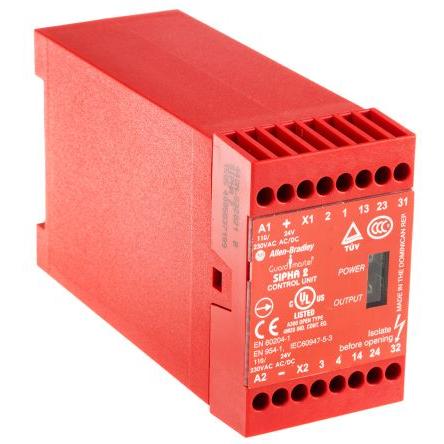 Allen Bradley Guardmaster 440N Bezpečnostní relé 230V ac 1 2