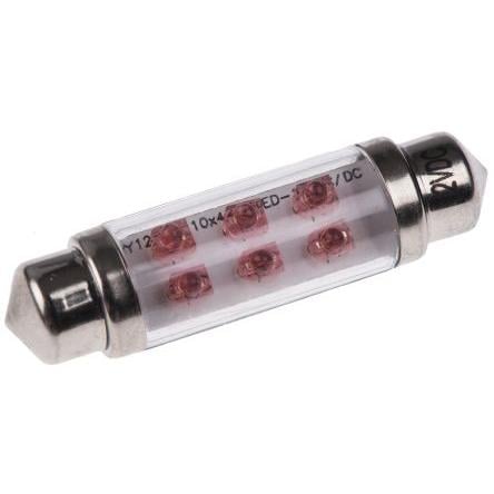 Automobilová žárovka LED, svítivost: 2 lm, řada: LE-0603, Girlanda, 12V dc, barevný tón: Červená JKL Components