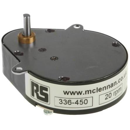 Převodovka 62.8mm 25:2 Vejčitý 0.45 Nm 400rpm průměr 49.2 mm průměr 4 mm McLennan Servo Supplies