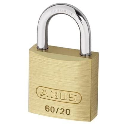 ABUS Visací zámek S klíčem Odolnost vůči povětrnostním vlivům, Mosaz, Ocel Obojí 4 mm třmen, Mosaz 20mm