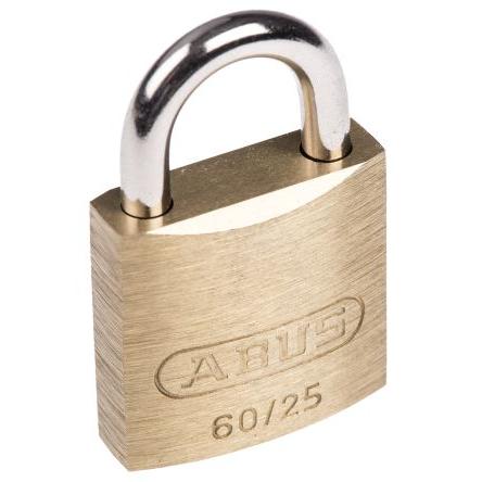 ABUS Visací zámek Klíč Odolnost vůči povětrnostním vlivům, Ocel, Mosaz Obojí 4 mm třmen, Mosaz 25mm
