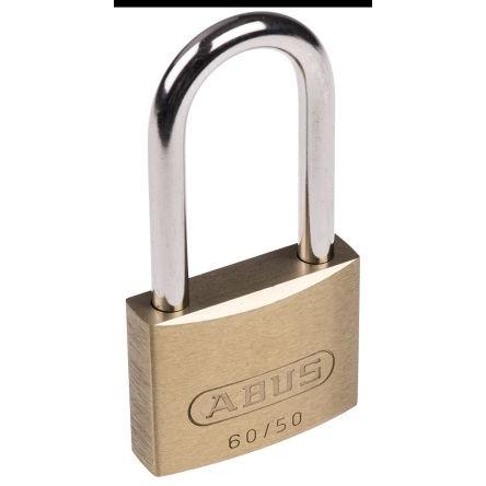 ABUS Visací zámek Klíč Odolnost vůči povětrnostním vlivům, Ocel, Mosaz Obojí 7 mm třmen, Mosaz 50mm