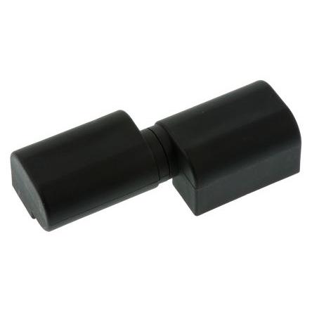 Cisternový závěs Výkyvné Válcový zámek, Černá, práškové lakování, Nylon Zvedání Šroubová, délka: 58 mm x 21.5mm x 14.3