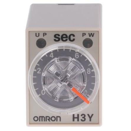 Omron Časovací relé, řada: H3Y-4 Lišta DIN, Povrchová montáž 4PDT 4kontaktové 125 V dc 24V ac 1 funkce zásuvné 0.5 to 10