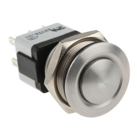 APEM Tlačítkový spínač, řada: AV IP65 DPDT Panel Blokování 22.2 mm 3A 24 V dc 250 V ac