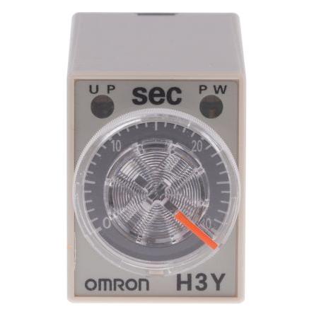 Omron Časovací relé, řada: H3Y-4 Lišta DIN, Povrchová montáž 4PDT 4kontaktové 125 V dc 100V ac, 120 V ac 1 funkce