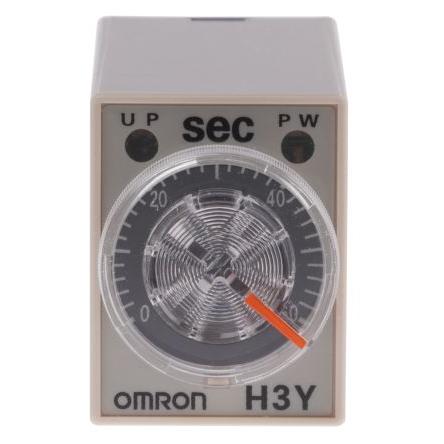 Omron Časovací relé, řada: H3Y-4 Lišta DIN, Povrchová montáž 4PDT 4kontaktové 125 V dc 100V ac, 120 V ac 1 funkce