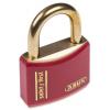 ABUS Bezpečnostní visací zámek S klíčem Odolnost vůči povětrnostním vlivům, Mosaz Obojí 6 mm třmen, Červená 40mm