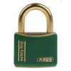 ABUS Bezpečnostní visací zámek S klíčem Odolnost vůči povětrnostním vlivům, Mosaz Obojí 6 mm třmen, Zelená 40mm