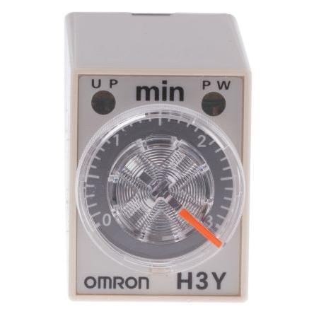 Omron Časovací relé, řada: H3Y-4 Lišta DIN, Povrchová montáž 4PDT 4kontaktové 125 V 100V ac, 120 V ac 1 funkce zásuvné
