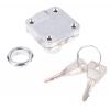 Zámek se závěrkou S klíčem, Klíč, hloubka od panelu k jazýčku: 21.1 mm, Chromová 16.5 mm Euro-Locks a Lowe & Fletcher