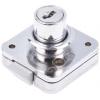 Zámek se závěrkou S klíčem, Klíč, hloubka od panelu k jazýčku: 21.1 mm, Chromová 16.5 mm Euro-Locks a Lowe & Fletcher