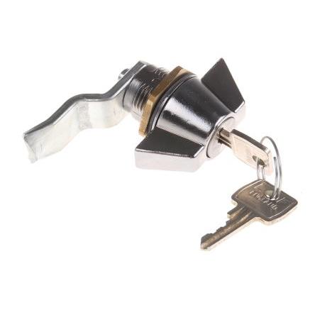 Zámková vložka S klíčem, Klíč, hloubka od panelu k jazýčku: 16.1 mm, Chromová 20.1 x 22.5 mm Euro-Locks a Lowe &