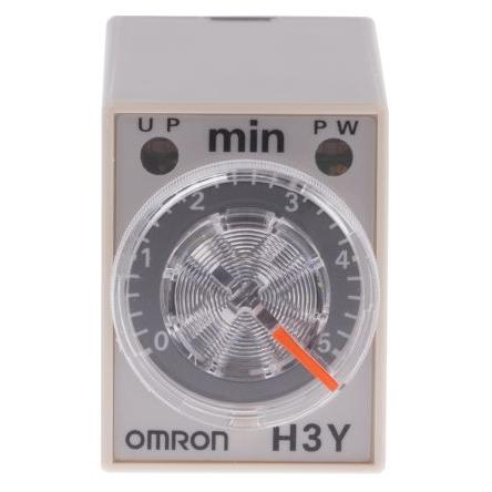 Omron Časovací relé, řada: H3Y-4 Lišta DIN, Povrchová montáž 4PDT 4kontaktové 125 V dc 200V ac, 230 V ac 1 funkce