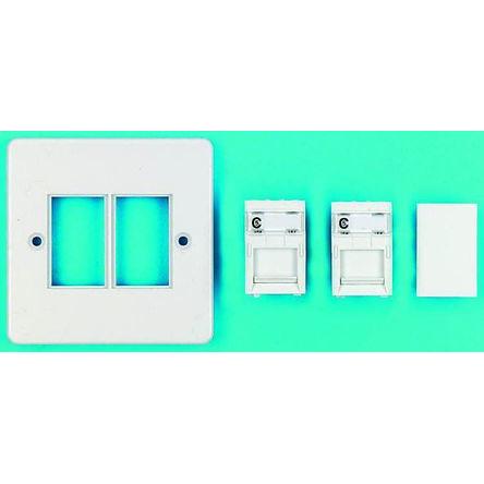 Příslušenství k ethernetovým konektorům, řada: Logic Plus, Zaslepovací modul, pro použití s: Čelní desky datového