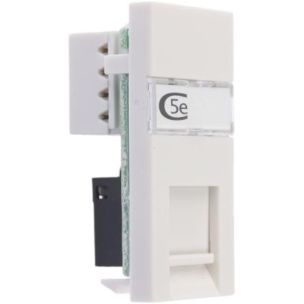 MK Electric Konektor RJ45, řada: Logic Plus Vnitřní Cat5e, počet cest: 1, Rovný, Povrch, počet portů: 1portový