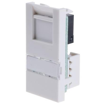 MK Electric Konektor RJ11, řada: Logic Plus Vnitřní, Rovný, Povrch, počet portů: 4portový