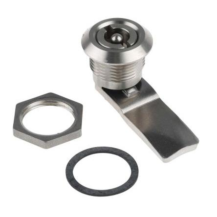 Zámek s válcovou vložkou Bezklíčové, Klíč, Nerezová ocel, hloubka od panelu k jazýčku: 20 mm 20.2 x 20.2 mm Steinbach &