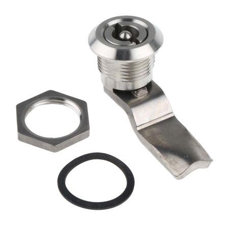 Zámek s válcovou vložkou Bezklíčové, Klíč, Nerezová ocel, hloubka od panelu k jazýčku: 26 mm 20.2 x 20.2 mm Steinbach &