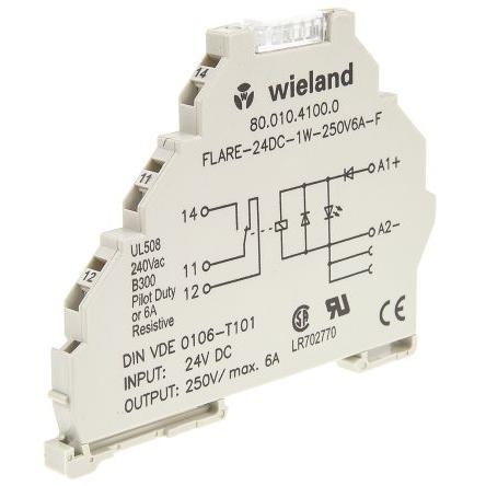 Wieland Relé rozhraní 24V dc SPDT Lišta DIN Flare 14mA