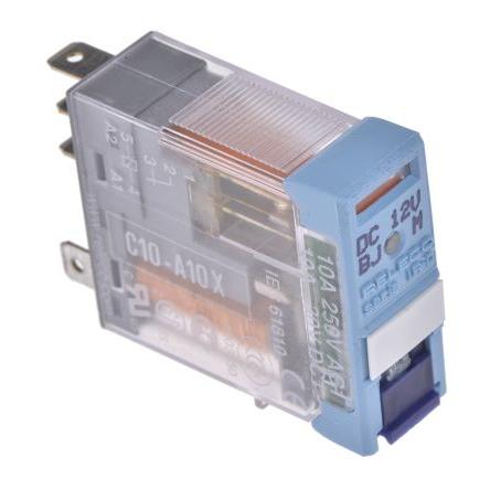 Releco Výkonové relé SPDT Montáž na plošný spoj 10A 12V dc C10