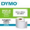 Dymo Role do tiskáren štítků Bílá Černá 101 mm Dymo 450 DUO, Dymo Wireless, Dymo 4XL, Dymo 450, Dymo 450 Twin Turbo,