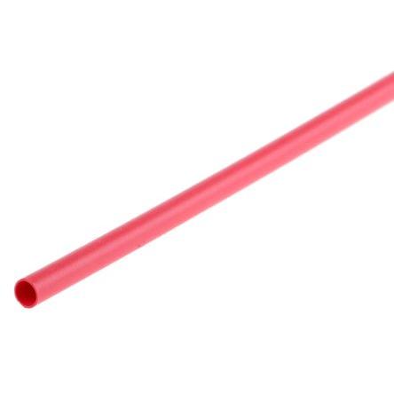 TE Connectivity Teplem smrštitelné bužírky průměr 2.4 mm Červená smršťovací poměr 2:1 Polyolefin 1.2m, řada: RNF-100