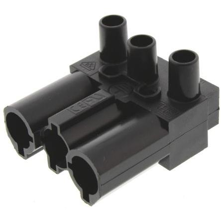 Wieland Konektor pro osvětlení, řada: GST18 Kabel Vnější Přípojka Šroubová 16A, IP20 barva Černá, formát pólů: 3, 250V