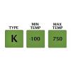 Sonda teploty vzduchu Typ K RS PRO, typ sondy: Termočlánek typu K, délka sondy: 110 mm 4 mm 750 °C