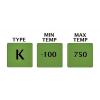 Teplotní sonda K RS PRO, typ sondy: Povrch, délka sondy: 110 mm 10 mm 750 °C