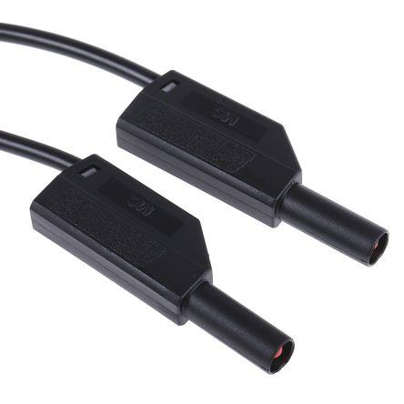 Hirschmann Test & Measurement Zkušební vodič, Černá 16A, délka kabelů: 1 m, 1000V, Polyvinylchlorid, úroveň kategorie: