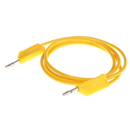 Hirschmann Test & Measurement Zkušební kabel s konektorem, Žlutá 32A, délka kabelů: 1 m, 60V dc, Polyvinylchlorid,