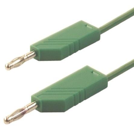 Hirschmann Test & Measurement Zkušební kabel s konektorem, Zelená 16A, délka kabelů: 250 mm, 60V dc, Polyvinylchlorid