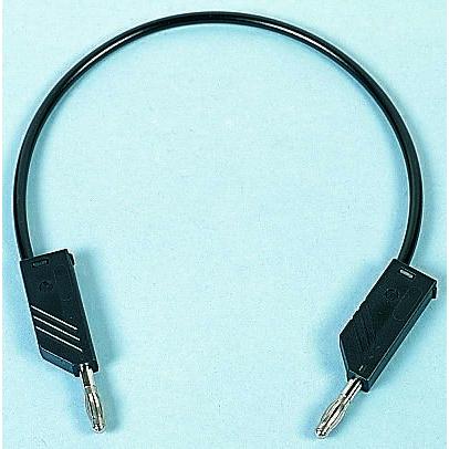 Hirschmann Test & Measurement Zkušební kabel s konektorem, Černá 16A, délka kabelů: 500 mm, 60V dc, Polyvinylchlorid
