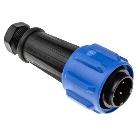 Kulatý konektor, počet kontaktů: 4, Kabel, velikost: Standard Bulgin, pohlaví kontaktu: Vnější, orientace těla: Rovný