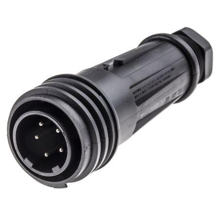 Kulatý konektor, počet kontaktů: 5, Kabel, velikost: Standard Bulgin, pohlaví kontaktu: Vnější, orientace těla: Rovný