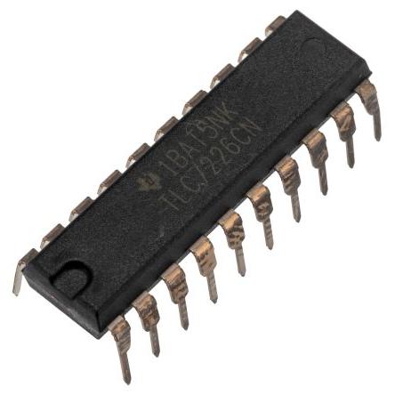 Texas Instruments DAC TLC7226CN 4 8 bitů 143 ksps, PDIP, počet kolíků: 20 kolíkový rozhraní Paralelní
