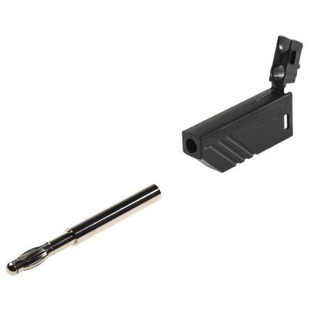 Hirschmann Test & Measurement Banánek, 4 mm, 60V dc, 16A, Černá, Vnější Šroubová, materiál kontaktu: Mosaz, pokovení