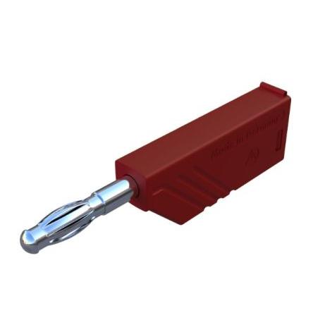 Hirschmann Test & Measurement Banánek, 4 mm, 60V dc, 16A, Červená, Vnější Šroubová, materiál kontaktu: Mosaz, pokovení