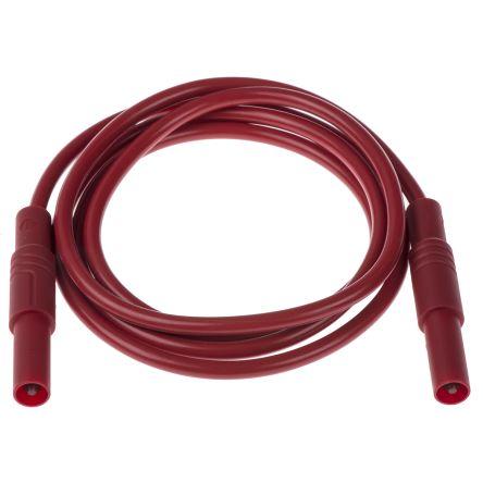 Hirschmann Test & Measurement Zkušební kabel s konektorem, Červená 32A, délka kabelů: 1 m, 1000 V ac, 1000V dc,