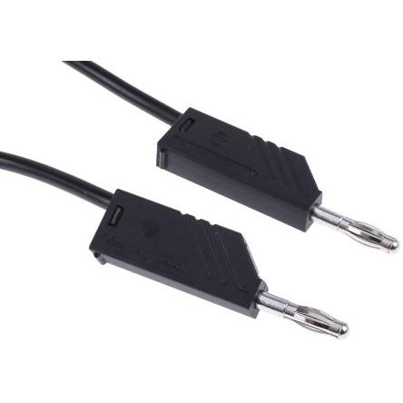 Hirschmann Test & Measurement Zkušební kabel s konektorem, Černá 32A, délka kabelů: 2 m, 60V dc, Polyvinylchlorid