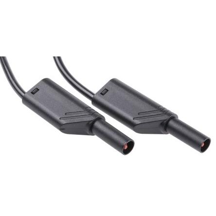 Hirschmann Test & Measurement Zkušební kabel s konektorem, Černá 32A, délka kabelů: 1 m, 1000 V ac, 1000V dc,