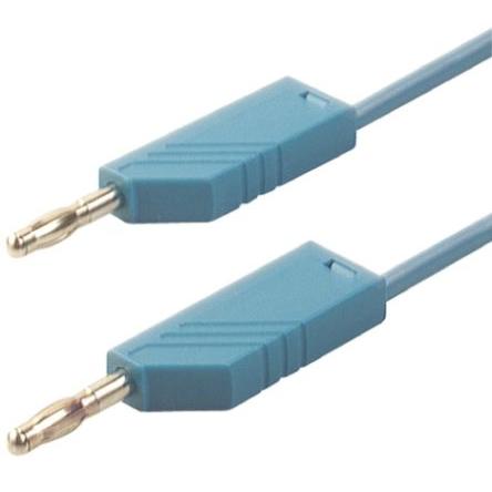 Hirschmann Test & Measurement Zkušební kabel s konektorem, Modrá 16A, délka kabelů: 2 m, 60V dc, Polyvinylchlorid
