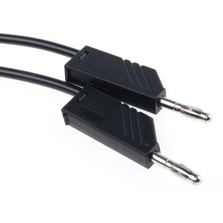Hirschmann Test & Measurement Zkušební vodič, Černá 16A, délka kabelů: 1.5 m, 60V dc, Polyvinylchlorid
