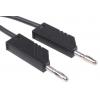 Hirschmann Test & Measurement Zkušební vodič, Černá 16A, délka kabelů: 1 m, 60V dc, Silikon, úroveň kategorie: CAT I
