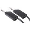 Hirschmann Test & Measurement Zkušební vodič, Černá 16A, délka kabelů: 1 m, 60V dc, Silikon, úroveň kategorie: CAT I