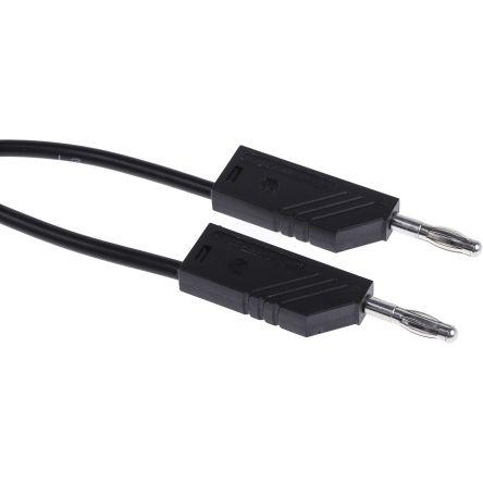 Hirschmann Test & Measurement Zkušební kabel s konektorem, Černá 16A, délka kabelů: 2 m, 60V dc, Polyvinylchlorid,