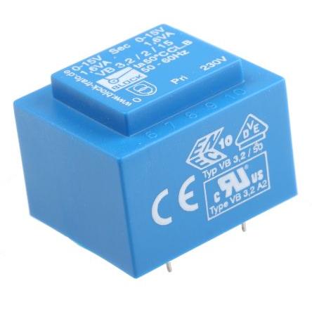 Block Transformátor PCB, sekundární napětí: 6 to 2 x 24 V ac, počet výstupů: 2 Čep 59 % 3.2 VA