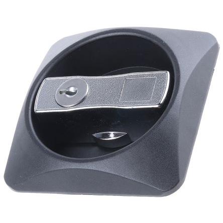 Zamykací rukojeť, Chromová, Kov, Plastové Černá Zapuštěné 87 mm Euro-Locks a Lowe & Fletcher group Company