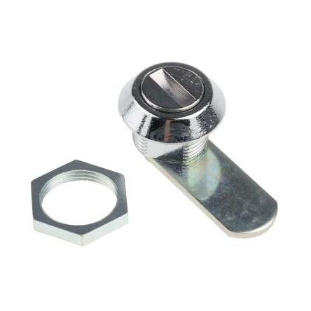 Zámková vložka S klíčem, Šroubovák, Mince, hloubka od panelu k jazýčku: 9.5 mm, Chromová 16.1 x 13.1 mm Euro-Locks a